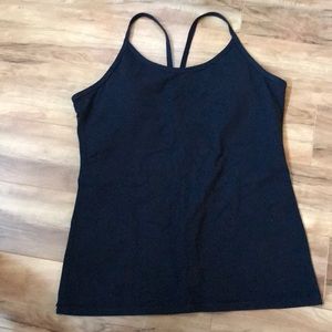 Black thin strap workout top